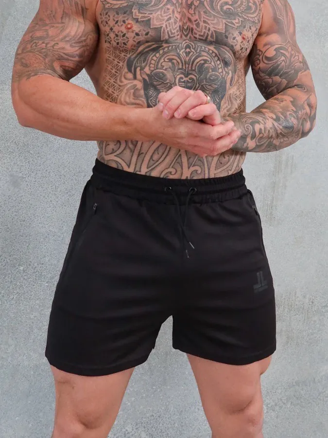 Black Lift The Label Game On Shorts